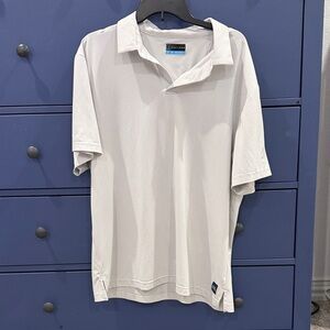 White with thin grey stripes Polo Shirt